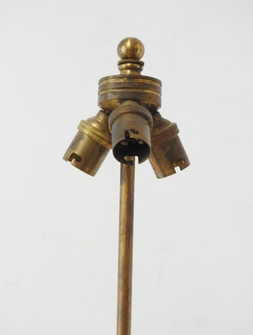 Coppia di lampade in stile Luigi XVI in bronzo dorato e marmo bianco – XIX secolo-photo-1