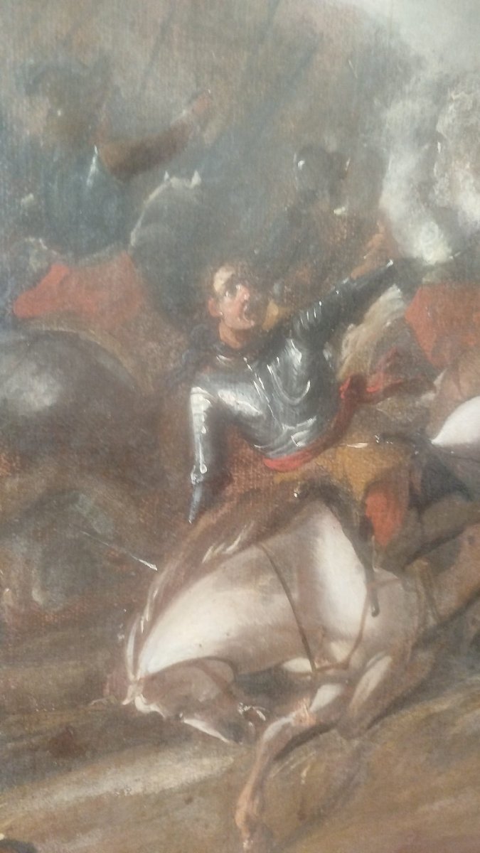 Scena di battaglia, scuola napoletana, XVII secolo-photo-2