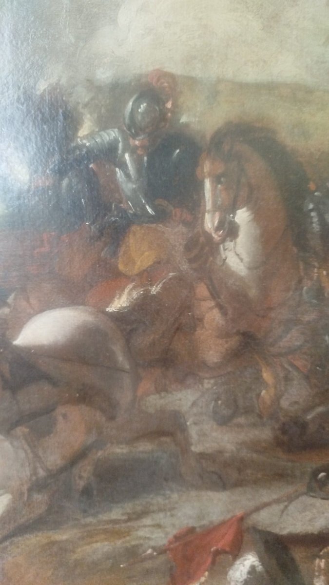 Scena di battaglia, scuola napoletana, XVII secolo-photo-3