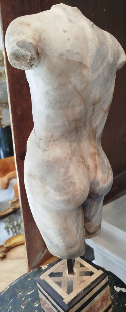 Busto acefalo maschile in marmo – XIX secolo-photo-4