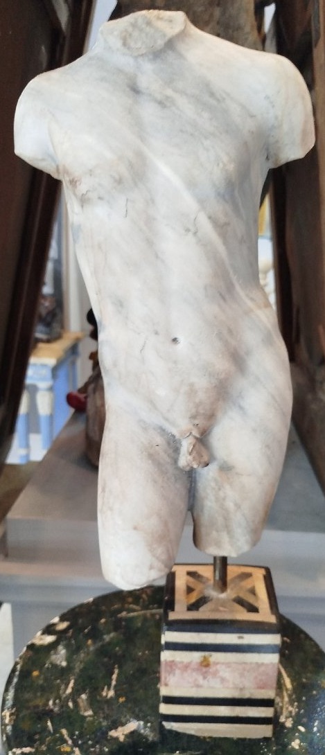 Busto acefalo maschile in marmo – XIX secolo