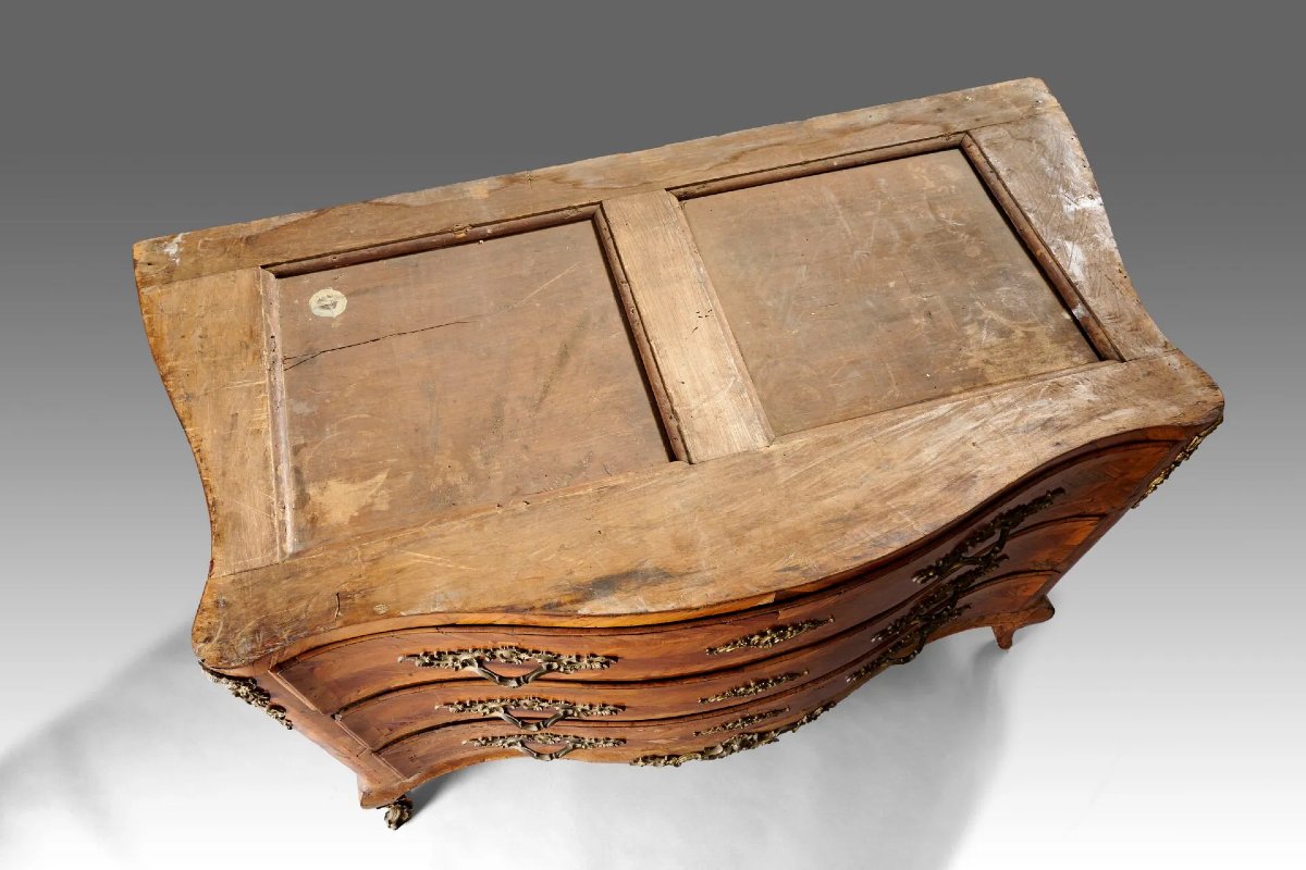 Importante cassettiera in palissandro con piano in marmo – XVIII secolo-photo-2