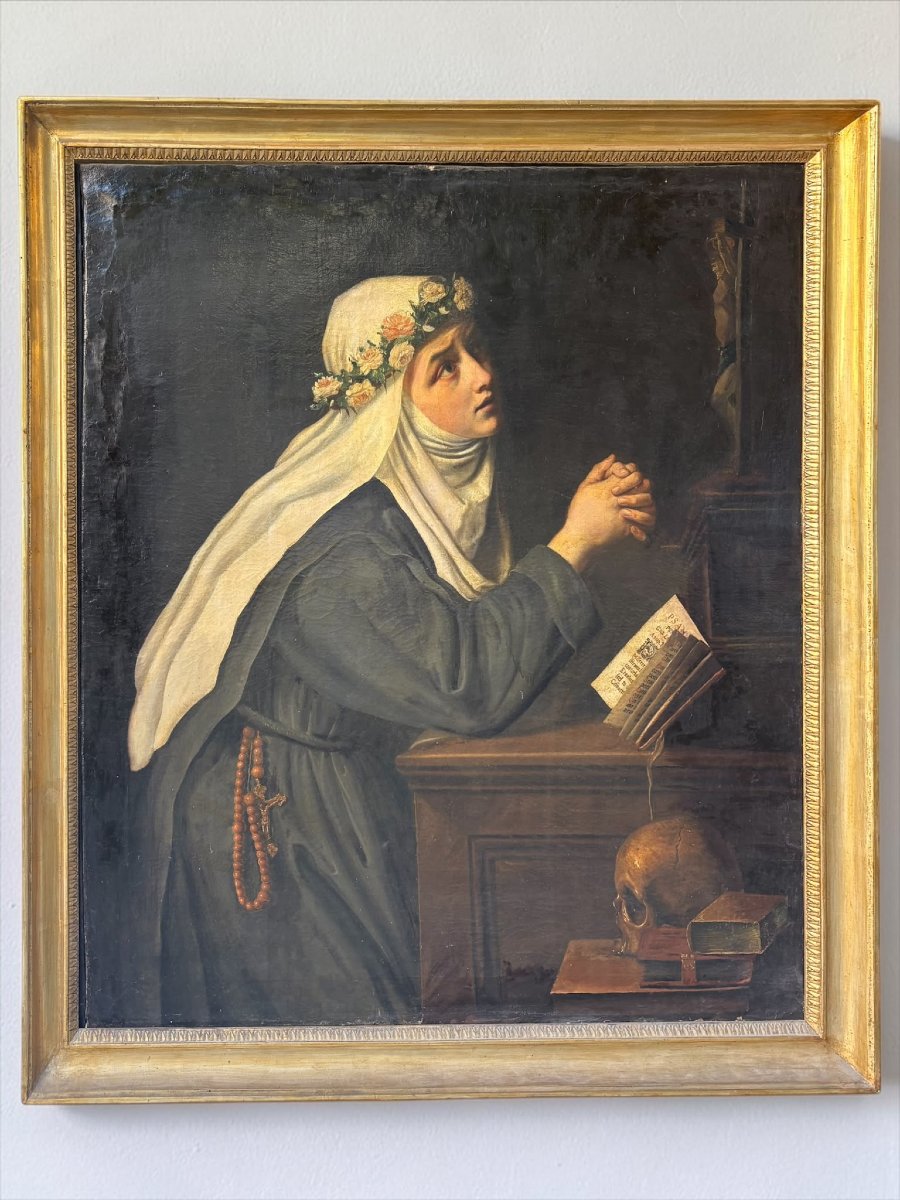 Santa Caterina da Siena in preghiera, olio su tela
