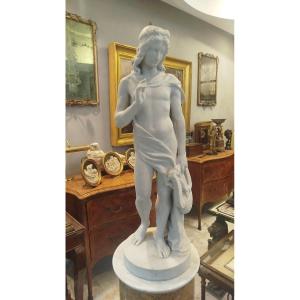 RENARD Léopold (1868–1945) – Grande scultura in marmo bianco