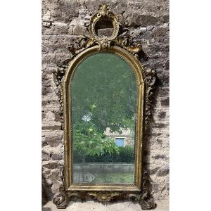Specchiera in legno intagliato e dorato – Italia, XVIII secolo