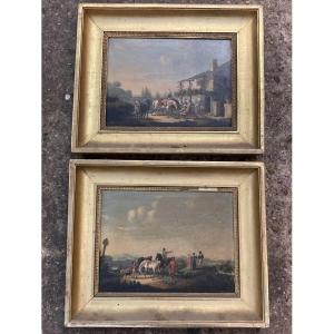 Scene di caccia e romantiche – Scuola del XIX secolo