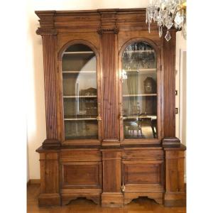 Libreria toscana del ’600 in noce massello