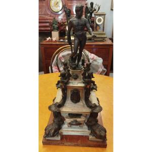 Scultura di Nettuno in terracotta, XVIII secolo