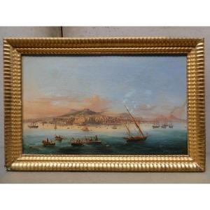 Salvatore Candido (attivo a Napoli nel XIX secolo) “Veduta di Napoli dal mare”