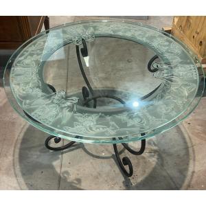 Tavolino basso Fontana Arte con piano in vetro – design elegante