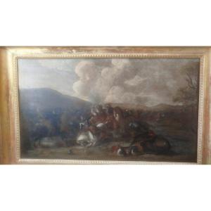 Scena di battaglia, scuola napoletana, XVII secolo