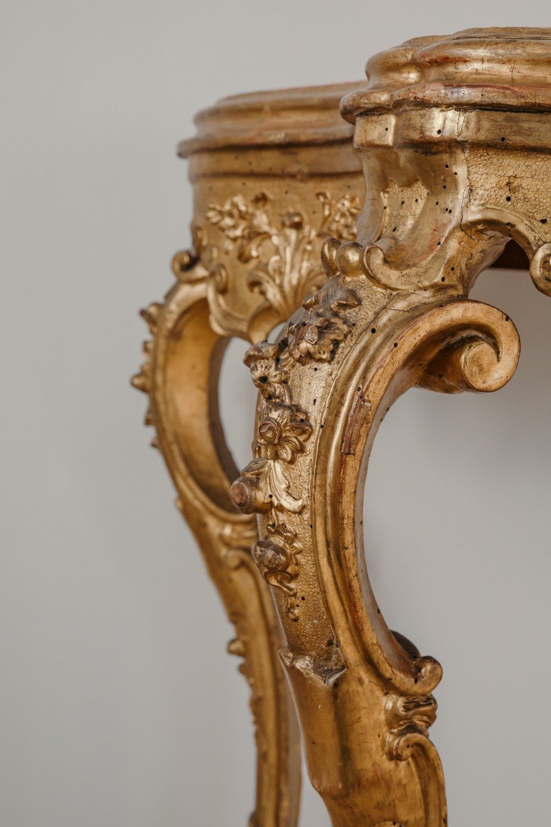 Console veneziana in legno dorato, Luigi XV-photo-7