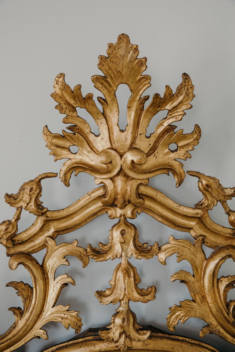 Coppia di specchiere in legno dorato, Luigi XV-photo-4