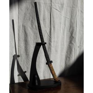 Kabutowari Helmet Buster From The Edo Period, Displayed On Its Stand