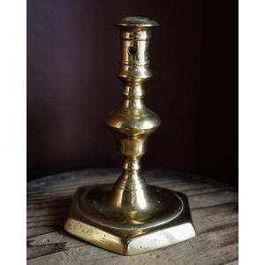 17th Century Dutch Brass Candlestick