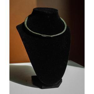 Bronze Celtic Torc On Display Stand