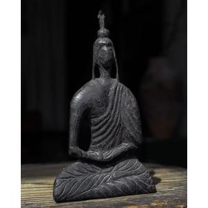 Naïve Buddha Sculpture From The Late Edo Period