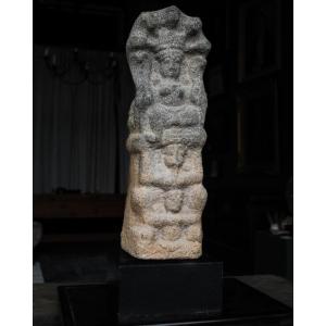 Large Sandstone Sculpture Of Nagaraja On Stand