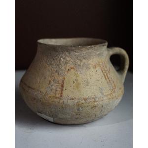 Luristan Clay Jug Decorated With Geometric Motifs