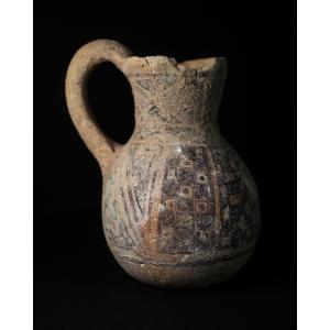 Bronze Age Terracotta Juglet With Geometric Decoration