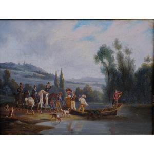 19th Century French School, In The Style Of Jean-baptiste Le Prince (25.4 X 32.5 Cm)