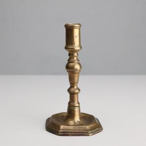 Antique French High Period Copper Candlestick From The Early 17th Century