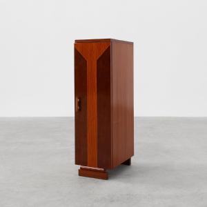 Unique Art Deco Armoire With Veneer Inlays, France 1920s