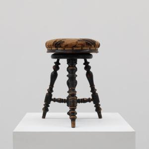 Art Deco Adjustable Piano Stool With Original Upholstery, France, 1920s