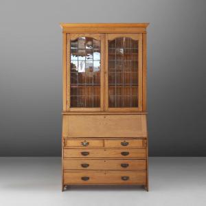      English Arts And Crafts Style Secretary-library, Circa 1910