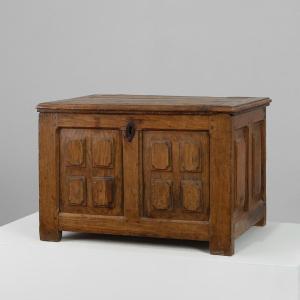 Rustic Oak Panelled Chest, France, 18th Century