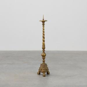 Large Copper Church Candle-holder, France, 19th Century