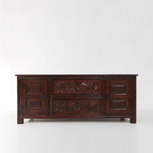 16th-century French Geometric Oak Sideboard