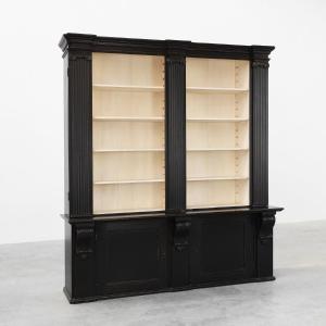 20th Century Black Mdf Tall Bookcase, Uk