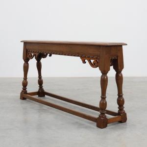 Carved Oak Bench In The Jacobean Style, 17th Century, Uk
