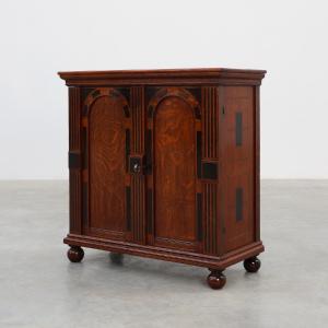 Small Renaissance Oak Cabinet, 17th Century, Netherlands