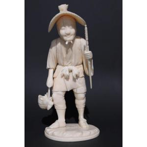 Japanese Ivory Okimono From The Meiji Period 