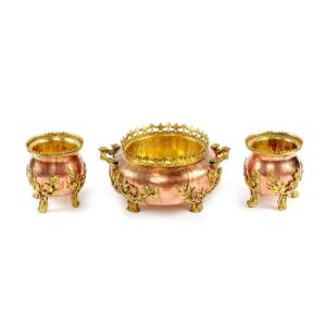 Three 19th Century Brass And Copper Planters