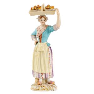 Meissen Porcelain Young Woman Figurine Late 19th Century