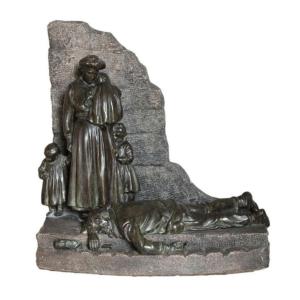 Bronze Sculpture Achille Emile Jacopin (1874-1958) 'soir De Paye' 