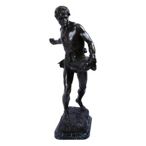 Bronze After Henri Désiré Gauquié The Sower “fac Et Spera”