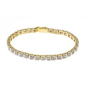 14ct Gold Tennis Bracelet Set With 1.83ct Diamonds