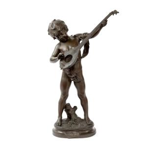 Bronze Sculpture "prelude" By Auguste Moreau
