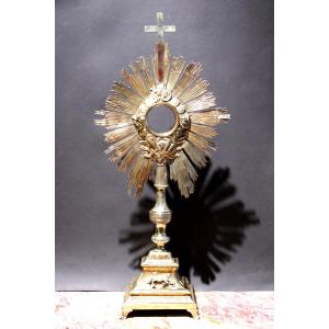 Silver-gilt Monstrance Circa 1819 And 1838 By The Parisian Goldsmith Jean-charles Cahier 1772-1849