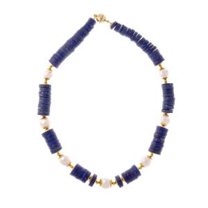 Lapis Lazuli Necklace With Pearls
