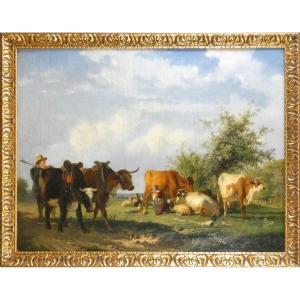 Painting By Belgian Author H. Slocquart Dated 1856