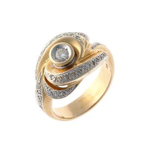 14k Gold Ring With Diamonds