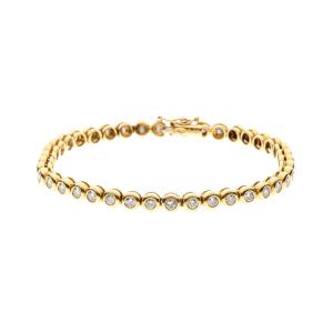 Tennis Bracelet In 18k Gold With 2.04 Ct Diamonds