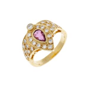 18k Gold Ring Set With Rubie And Diamonds