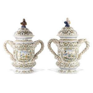 19th Century French Earthenware Vases