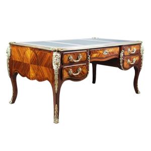 Large Mahogany Writing Desk Early 20th Century Louis XV Style